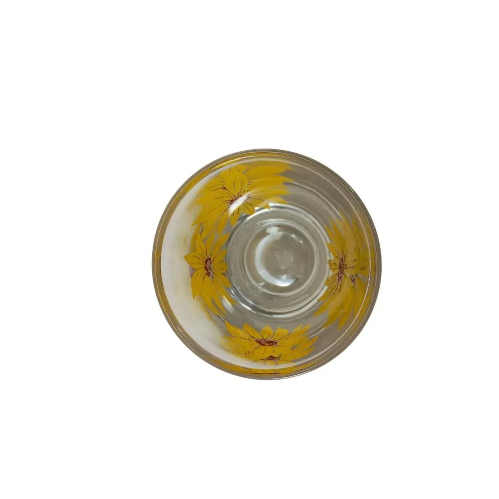 Daisy Pattern Shot Glass MCM Vintage